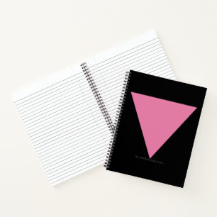 SlipperyJoe's pink triangle flag bright pink symbo Notebook