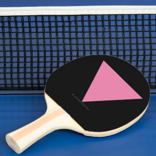 SlipperyJoe's pink triangle flag bright pink symbo Ping Pong Paddle
