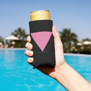 SlipperyJoe's pink triangle flag bright pink symbo Seltzer Can Cooler