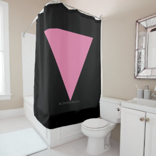 SlipperyJoe's pink triangle flag bright pink symbo Shower Curtain