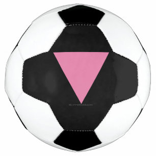 SlipperyJoe's pink triangle flag bright pink symbo Soccer Ball