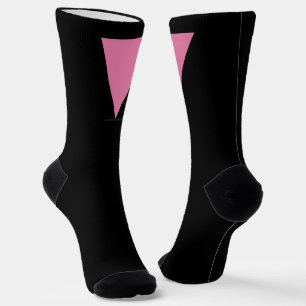 SlipperyJoe's pink triangle flag bright pink symbo Socks