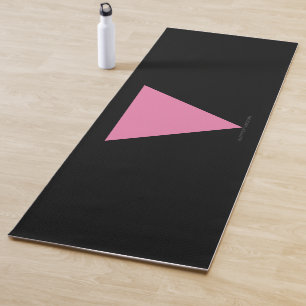 SlipperyJoe's pink triangle flag bright pink symbo Yoga Mat