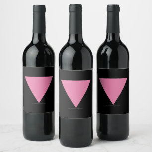 SlipperyJoe's Pink Triangle Flag gay gifts LGBTQIA Wine Label