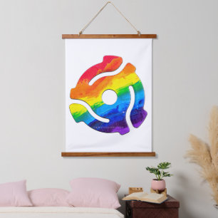 SlipperyJoe's plastic 45 RPM record adapter circul Hanging Tapestry