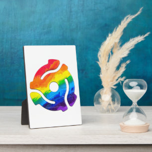 SlipperyJoe's plastic 45 RPM record adapter circul Plaque