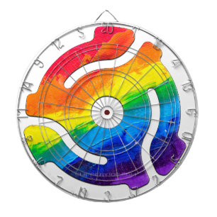 SlipperyJoe's plastic 45 RPM record adapter vibran Dartboard