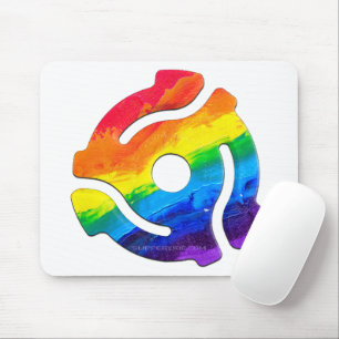 SlipperyJoe's plastic 45 RPM record adapter vibran Mouse Pad