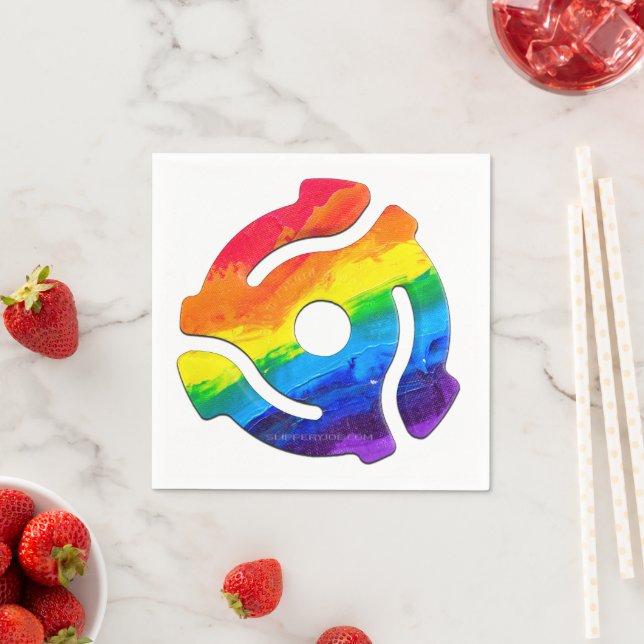 SlipperyJoe's plastic 45 RPM record adapter vibran Napkin (Insitu)