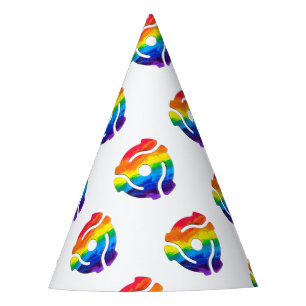 SlipperyJoe's plastic 45 RPM record adapter vibran Party Hat