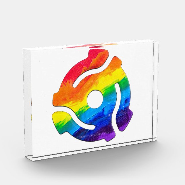 SlipperyJoe's plastic 45 RPM record adapter vibran Photo Block (Left)