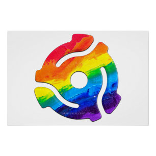 SlipperyJoe's plastic 45 RPM record adapter vibran Poster