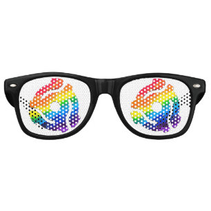 SlipperyJoe's plastic 45 RPM record adapter vibran Retro Sunglasses