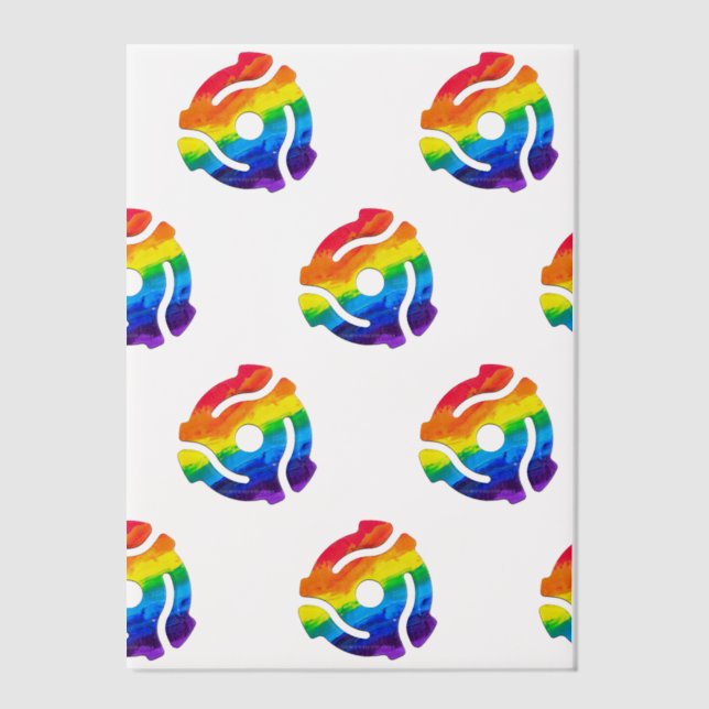 SlipperyJoe's plastic 45 RPM record adapter vibran Vellum Invitations (Front)