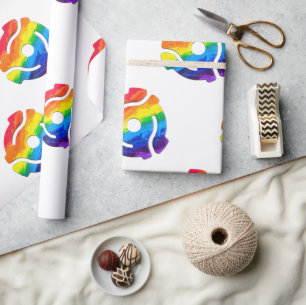 SlipperyJoe's plastic 45 RPM record adapter vibran Wrapping Paper