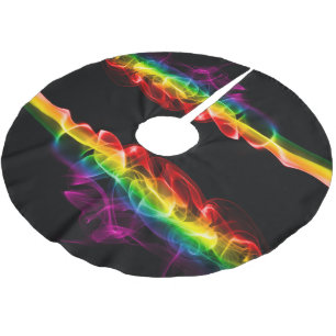 SlipperyJoe's plume of rainbow energy vapour caugh Brushed Polyester Tree Skirt