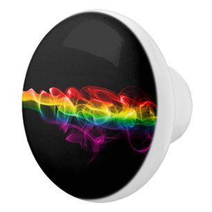 SlipperyJoe's plume of rainbow energy vapour caugh Ceramic Knob