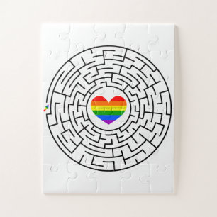 SlipperyJoe's pride maze heart arrow puzzle labyri