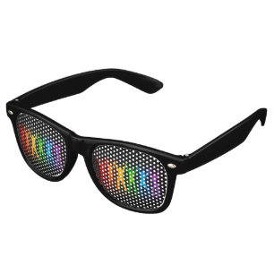 SlipperyJoe's pride people hands silhouette colorf Retro Sunglasses