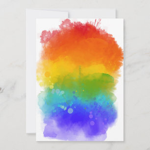 SlipperyJoe's pride splatter rainbow colours vibra Holiday Card