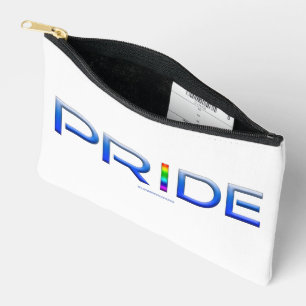 SlipperyJoe's pride word metallic letters radiates Accessory Pouch