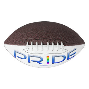 SlipperyJoe's pride word metallic letters radiates Football