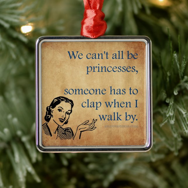 SlipperyJoe's Princess clap walking funny 50s vint Metal Ornament (Tree)