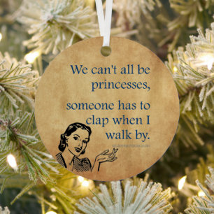 SlipperyJoe's Princess clap walking funny 50s vint Metal Tree Decoration