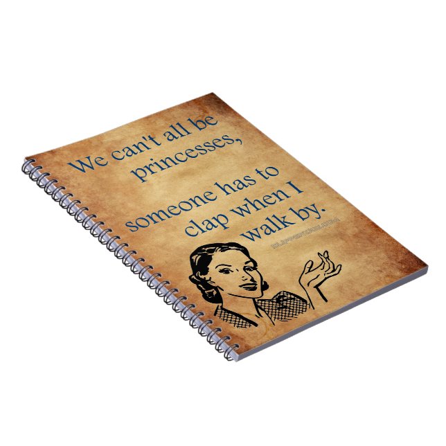 SlipperyJoe's Princess clap walking funny 50s vint Notebook (Right Side)