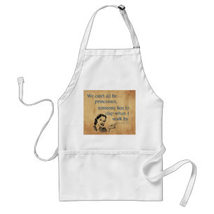 SlipperyJoe's Princess clap walking funny 50s vint Standard Apron