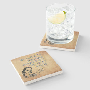 SlipperyJoe's Princess clap walking funny 50s vint Stone Coaster