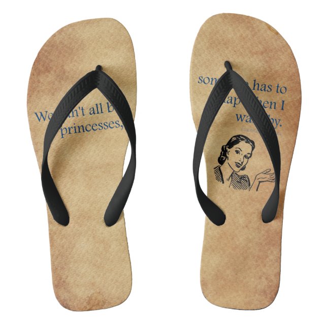 SlipperyJoe's Princess clap walking funny 50s vint Thongs (Footbed)