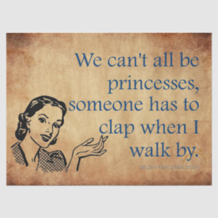 SlipperyJoe's Princess clap walking funny 50s vint Tissue Paper