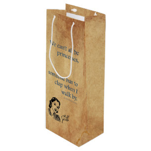 SlipperyJoe's Princess clap walking funny 50s vint Wine Gift Bag