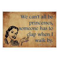 SlipperyJoe's princesses clap vintage poster retro