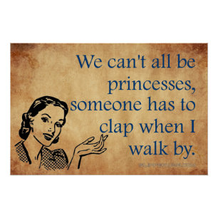 SlipperyJoe's princesses clap vintage poster retro