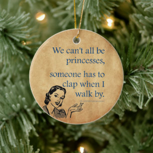 SlipperyJoe's princesses clap vintage poster retro Ceramic Ornament