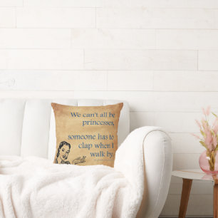 SlipperyJoe's princesses clap vintage poster retro Cushion