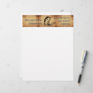 SlipperyJoe's princesses clap vintage poster retro Custom Letterhead