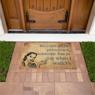 SlipperyJoe's princesses clap vintage poster retro Doormat