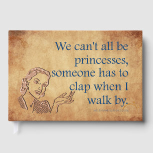 SlipperyJoe's princesses clap vintage poster retro Guest Book