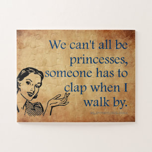 SlipperyJoe's princesses clap vintage poster retro Jigsaw Puzzle