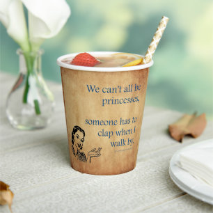 SlipperyJoe's princesses clap vintage poster retro Paper Cups