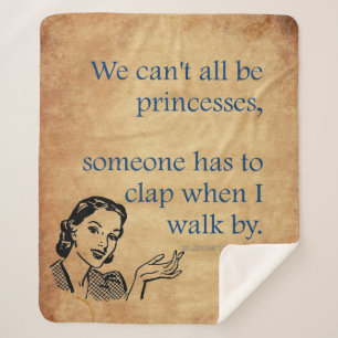 SlipperyJoe's princesses clap vintage poster retro Sherpa Blanket