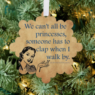 SlipperyJoe's princesses clap vintage poster retro Tree Decoration Card