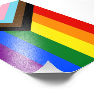 SlipperyJoe's Progress Pride Flag gay gifts LGBTQI Photo Print