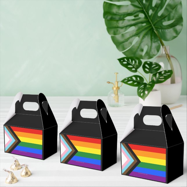 SlipperyJoe's Progress Pride Flag six classic hori Favour Box (Multiple)
