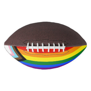 SlipperyJoe's Progress Pride Flag six classic hori Football