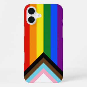 SlipperyJoe's Progress Pride Flag six classic hori iPhone 16 Plus Case
