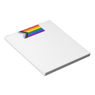 SlipperyJoe's Progress Pride Flag six classic hori Notepad